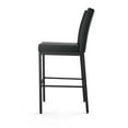 thumbnail image 3 of Amisco Perry Plus 26 In. Counter Stool - Black Faux Leather / Black Metal, 3 of 9