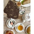 thumbnail image 4 of Brown Floral Kitchen Dish Towels for Drying Dishes Set of 2, Vintage Spring Botanical Flowers Waffle Weave Microfiber Hand Tea Bathroom Towels Quick Dry & Absorbent Towel 15.7x23.6, 4 of 7