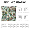 thumbnail image 5 of COMIO Pillow Covers Cactus with Succulents and Cactuses with Inky in Glass Terrariums Trendy Tropical Design Flower Desert Pillow Case Cushion Cover for Home Decor Square Pillowcase White, 5 of 5