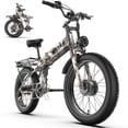 thumbnail image 1 of Bicicleta Eléctrica Plegable para Adultos AMYET ARES, Doble Motor 2000W, 52V 20Ah, 24 Pulgadas, Camuflaje, 1 of 8
