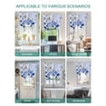 thumbnail image 5 of Blue Morocco Tie Up Curtains for Windows 54 Inch Length Balloon Curtains Kitchen Adjustable Balloon Window Shade Vintage Graffiti Paint Art Boho Dappled Tie Up Valance Bathroom Curtain Window 42"x54", 5 of 6