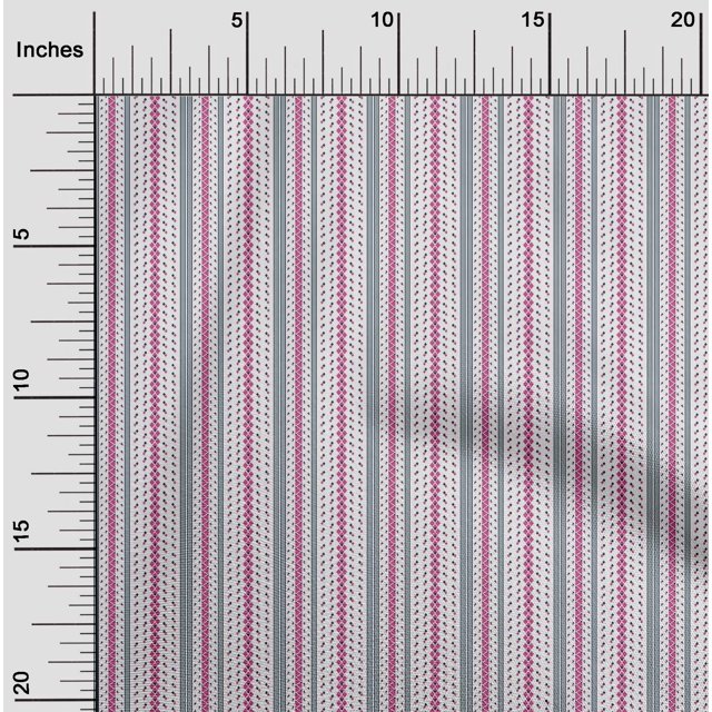 oneOone Viscose Jersey Fabric Stripe|Diamond & Triangle Geometric Print Sewing Fabric BTY 60 Inch Wide