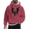 thumbnail image 2 of WXLWZYWL Funny Halloween Hoodies for Men Bat Design Shirt for Men with Pocket Drawstring Sweatshirt Hooded Costumes Pullover Tops Plus Size, 2 of 5