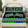 thumbnail image 3 of Erosebridal Race Car Flag Bed Sheets Set Twin Size, Black White Bed Sheets Twin, Racing Game Sport Decor 3pcs, 3 of 7