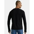 thumbnail image 3 of Ozark Trail Men's & Big Men's Merino Wool Blend Long Sleeve Tee with UPF50+, Sizes S-3XL, 3 of 5