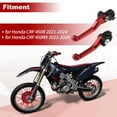 thumbnail image 4 of Palancas de freno y embrague cortas para Honda CRF450R CRF450RX, aleación de aluminio roja, 1 par, 4 of 7