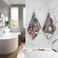 thumbnail image 5 of Coolnut Bathroom Hand Towels 2 Pcs Cute Red Mushrooms Print, Cotton Bath Towels Lightweight Quickdry for Bathroom Ktichen Travel Gym, 16"×28", 5 of 6