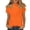 Orange, variant on Women's Mock Neck Short Sleeve Tops Basic T-Shirts Slim Summer Causal Plain Tees Soft Tunic Tops Womens Clothes