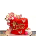thumbnail image 3 of Adorno para tartas REMAX Happy Birthday Queen en acrílico dorado, 3 of 8