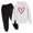 A-White, variant on Xmyrz Valentine's Day Baby Girl Outfits Pants Set Trendy Hooded Relaxed Tracksuit Sweatsuit Basic Soft Long Sleeve Versatile Clothes Sets