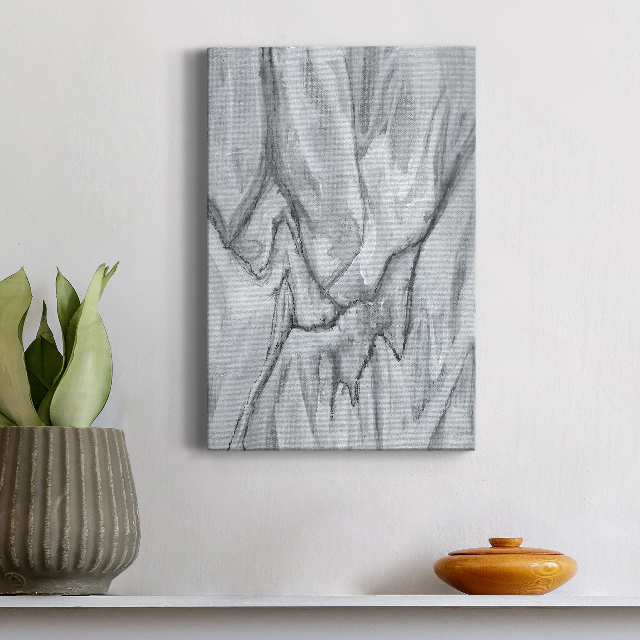 Marbled White I Premium Gallery Wrapped Canvas - Ready to Hang
