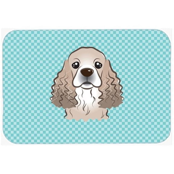 Carolines Treasures  Checkerboard Blue Cocker Spaniel Mouse Pad- - 7.75 x 9.25 In.