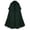 Dark Green, variant on Halloween Hooded Robe Cloak, Men's Medieval Style Suede Cape Costume, Renaissance Inspired Dress Up Wrap for Masquerade Parties, Stage Shows and Themed Events