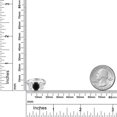 thumbnail image 3 of Gem Stone King 10K White Gold Black Onyx White Moissanite and White Lab Grown Diamond 3 Stone Engagement Ring for Women (2.64 Cttw, Gemstone Birthstone, Available in Size 5, 6, 7, 8, 9), 3 of 5