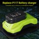 thumbnail image 4 of Baterías y Carga r Mejoradas de 4000mAh 18V Combo para Batería Ryobi 18V y P117 Charger, Cell9102 Compatible con Ryobi 18 V ONE + P108 P107 P104 P105 P102 P103 Tools Charger con 260051002 P117 P118, 4 of 9