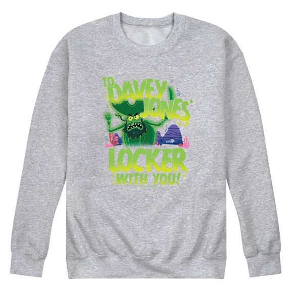 The Spongebob Movie: Search For Squarepants - To Davey Jones Locker - Men's Long Sleeve Crew Fleece Sweatshirt