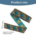 thumbnail image 2 of Ethnic Style Embroidery Polyester Ribbons Leaf Pattern Pale Turquoise 1-1/8inch about 7.66Yards/Roll, 2 of 5