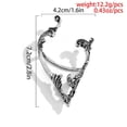 thumbnail image 3 of Ear Cuff 4 Piezas Piercing Cartílago Escalador Envoltura De Oreja Pendientes De Plata Retro Punk Hip Hop Clip En Pendientes Llamativos Regalo para Mujeres, 3 of 5