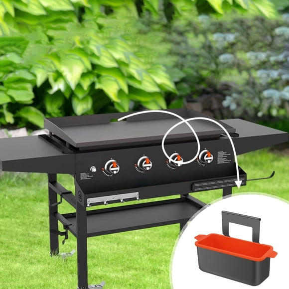 Ymkly Premium Grill Drip Pan Ea Sy To Clean Oil Tray For Grilling Pre Vents Mess Multi Functional Design With Side Grill Rack Reusable And E Co Friendly