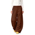 thumbnail image 6 of Oversized Baggy Sweatpants for Girls School Wide Leg Sweat Pants Elastic High Waist Fleece Joggers Trousers Teen Kids Running Casual Trendy Sweatsuits Bottom, 6 of 8