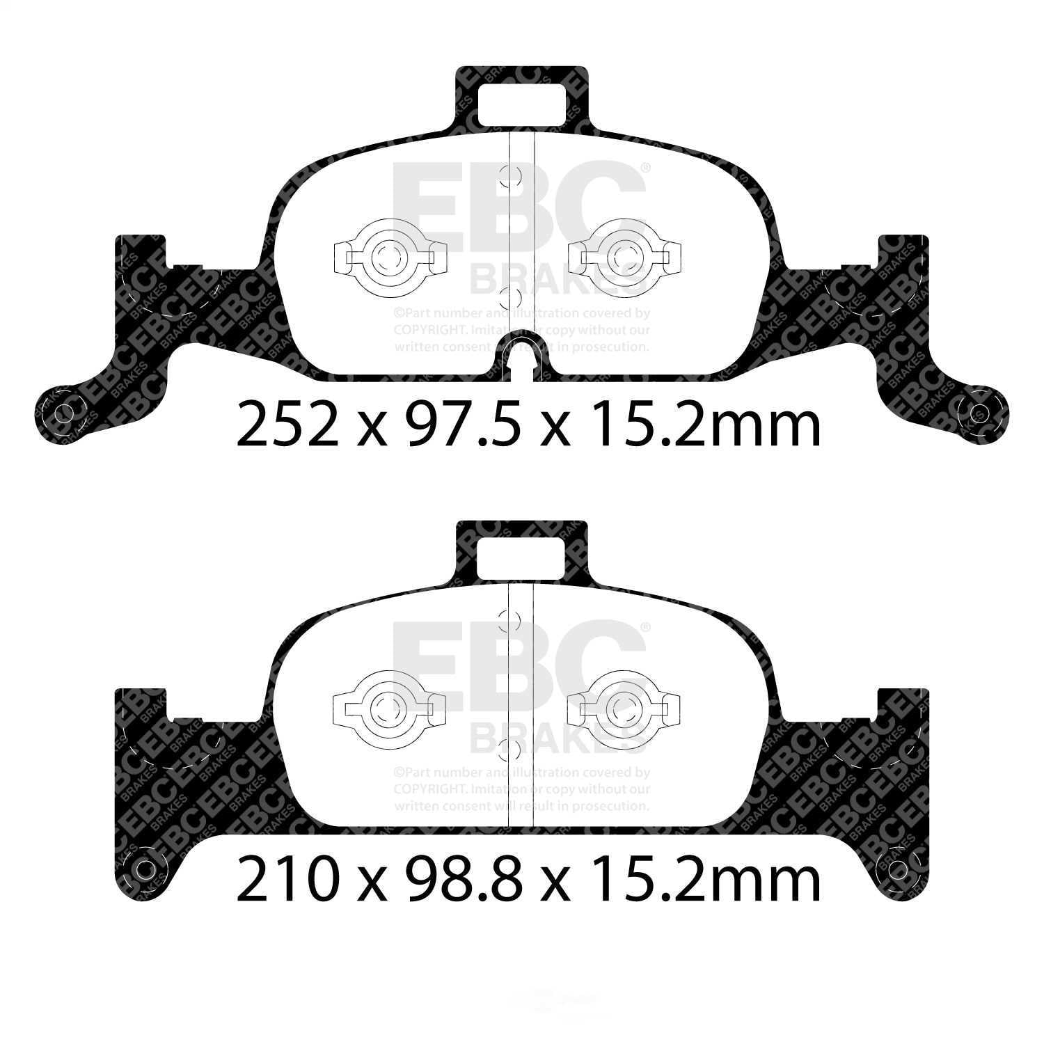 EBC Brakes Redstuff Premium Fast Street Pad For All Engine Sizes Fits select: 2018-2023 AUDI Q5, 2017-2023 AUDI A5