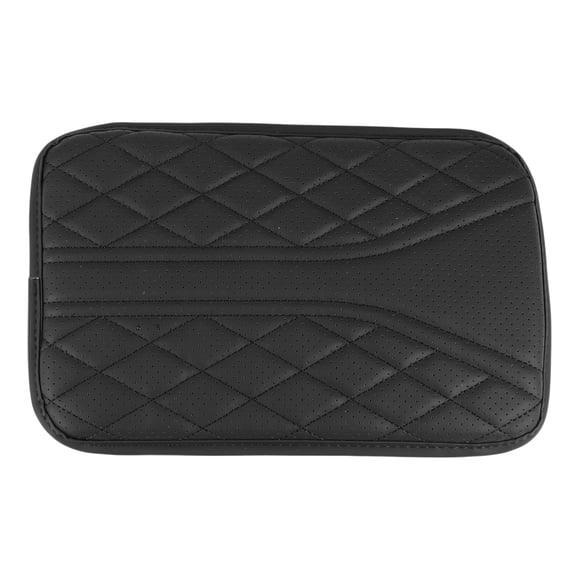 Car Center Console Cover Car Armrest Cover with Storage Bag 11.81"x7.76"x0.59" Black Nappa Leather