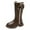 Brown, variant on UngA Kids Knee High Boots Suede Leather Tall Boots Fashion Winter Boots Side Zipper Girls Boots (Little Kid/Big Kid),Size 2