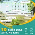 thumbnail image 4 of Qaba 10 Piece Obstacle Course for Kids, with 2 Monkey Bars, 2 Gym Rings, 4 of 10