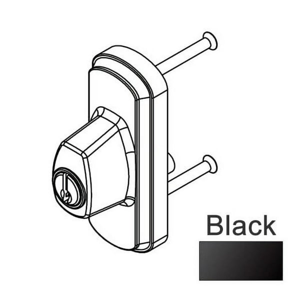 Andersen Albany Style Exterior Keyed Lock with Keys Left Hand in Black