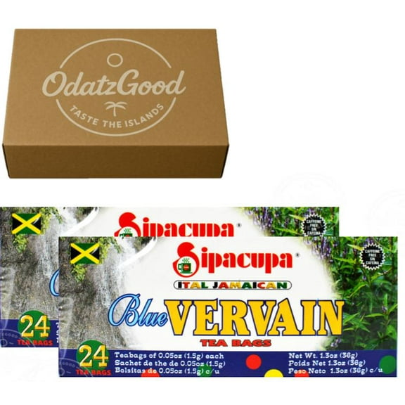 Sipacupa Blue Vervain 24Tea Bags (36g) 2-Pack – Product of Jamaica – Curated & Packaged by ODatzGood