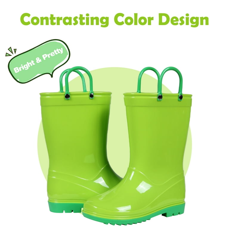 Green rain boots walmart online