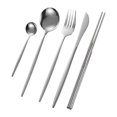 thumbnail image 4 of Juego de Cubiertos Portátiles Kusrkot Acero Inoxidable 5 uds Utensilios de Cocina, 4 of 8