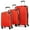 Red, variant on Swiss Mobility PVG 3 Piece ABS/PC Hardshell Luggage Set (20", 24", 28"), Black