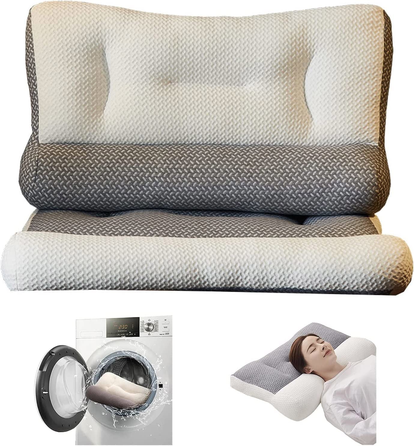 CloudComfort Ergonomic Pillow, Neck & Spine Protector, Correction Repair  Traction Contour Pillow Sleeping Pillows, Adjustable Comfort Sleeper  Pillow