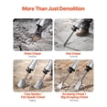 thumbnail image 3 of VEVOR Demolition Jack Hammer, 2200W Electric Jackhammer Heavy Duty, 1350 BPM Concrete Breaker 6pcs Chisels Bit Chipping with Case, 3 of 6