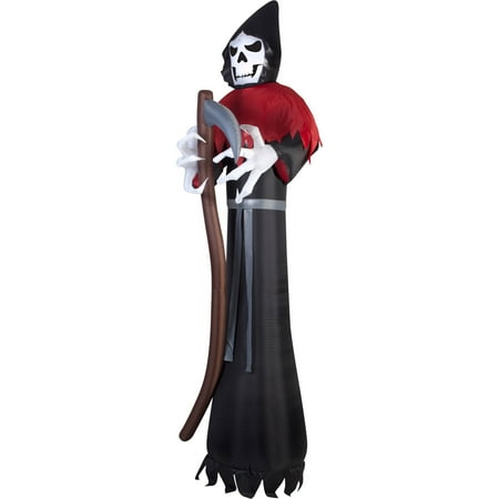 gemmy airblown inflatable 12 x 4 giant grim reaper halloween decoration