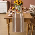 thumbnail image 4 of Table Runners 90 Inches Long Dress Scarves, Vintage Dark Brown Striped Farmhouse Coffee/Dining/Kitchen Table Decor Table Runner for Living Room, Farmhouse Modern Stripes Boho 13x90 Inch, 4 of 9