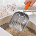thumbnail image 3 of Pala para arena de gatos, pala para arena para perros y gatos, cómoda pala para caja de arena con mango de goma, pala de acero inoxidable para mascotas, 3 of 8