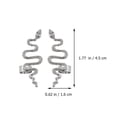 thumbnail image 3 of Miangastore 2pcs Chic Snake Shaped Earring Woman Creative Ear-stud Alloy Ear Jewelry, 3 of 9