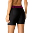 thumbnail image 6 of Womens Swim Shorts High Waist Swimsuits Shorts Swim Short with Pockets Color Block, 6 of 7
