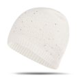 thumbnail image 3 of Rhinestones Hats for Men Women Cuffed Knit Winter Warm Casual Soft Stretchy Cap Fashion Dot Knitted Hat Outdoor, 3 of 6