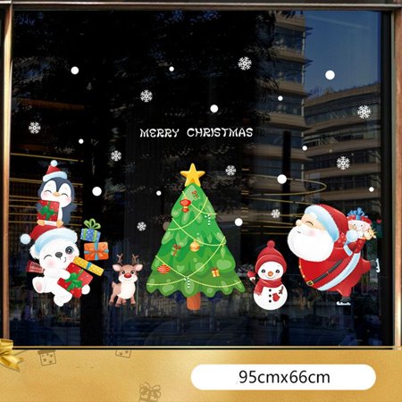 Navidad Gifts Decor Home Decoration Christmas Wall Stickers Xmas Party Window Decals Merry Christmas 1
