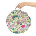 thumbnail image 2 of Floral Round Floor Cushion with Handle, Colorful Botanical Motifs with Various Flowers and Leaves, Decorative Pillow for Living Room & Dorms, 18" Round, Multicolor, by Ambesonne, 2 of 4