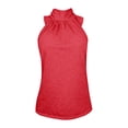 thumbnail image 5 of Summer Tops for Women Fashion Casual Top High Neck Sleeveless Tshirt Beach Vacation Loose Fit Shirt, 5 of 6