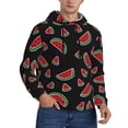 thumbnail image 2 of Rateoe Watermelon Pattern Mens Hoodie, Pullover Hooded Sweatshirt, Kangaroo Pocket Hoodie Ideal for Daily Wear, Travel and Home-Small, 2 of 7