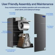 DELLA 47,000 BTU Ducted Central Air Conditioner with Multi-Position Air Handler, Heat Pump Inverter Split System AC, 18 SEER2 208-230V, Two-Stage Compressor, Pre-Charged