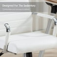 thumbnail image 6 of Home Office Chair Ribbed, Modern Leather Conference Room Chairs, Ergonomic Office Desk Chair, High Back Executive Computer Chair, Adjustable Swivel Chair with Arms (White), 6 of 16