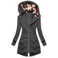 thumbnail image 1 of Veste de Mode Décontractée à Capuche avec Poche Zippée et Imprimé Floral pour Femmes, Design Uni, 1 of 1