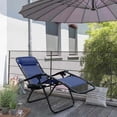 thumbnail image 3 of Vineego Zero Gravity Chairs Patio Chairs Lawn Lounge Chair Patio Set of 2 with Pillow and Cup Holder Patio Furniture for Poolside Backyard and Beach Set of 2 (Blue), 3 of 7