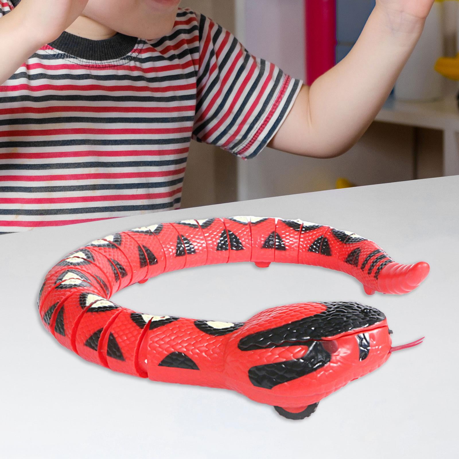 EHJRE Electric Snake Toy Snake Cat Toy Tricky Toy Simulation Crawling Snake Cat Toy Cat Interactive Toy for Indoor Pet Kitten Puppy red